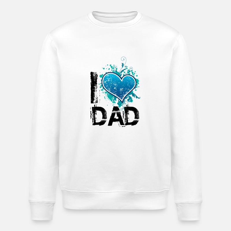 I love dad de - Stanley/Stella Unisex Bio-Sweatshirt ROLLER - Weiß