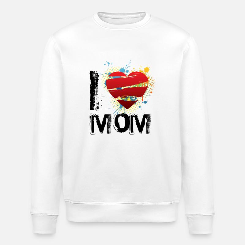 I love mom de - Stanley/Stella Unisex Bio-Sweatshirt ROLLER - Weiß