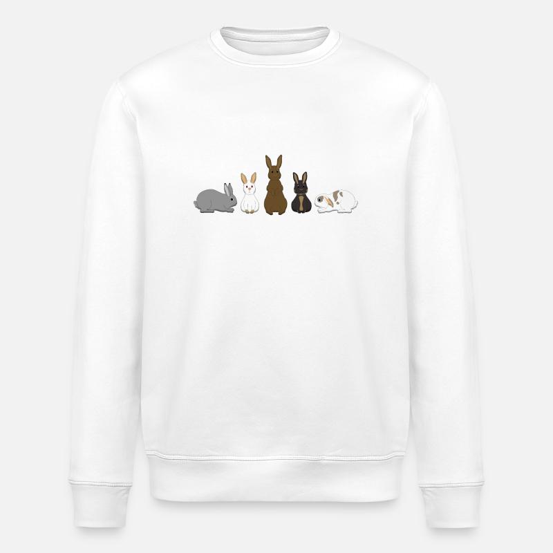 5 Lapin - Sweat bio ROLLER Stanley/Stella Unisexe - blanc