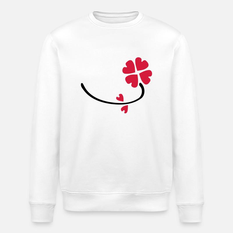 Herzblume - Stanley/Stella Unisex Bio-Sweatshirt ROLLER - Weiß