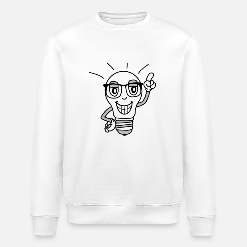 light bulb - Stanley/Stella ROLLER Unisex Organic Sweatshirt - white