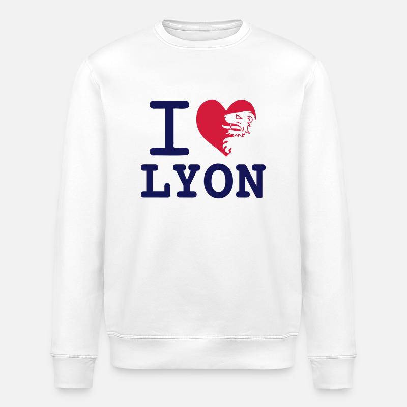 Ich liebe Lyon - Stanley/Stella Unisex Bio-Sweatshirt ROLLER - Weiß
