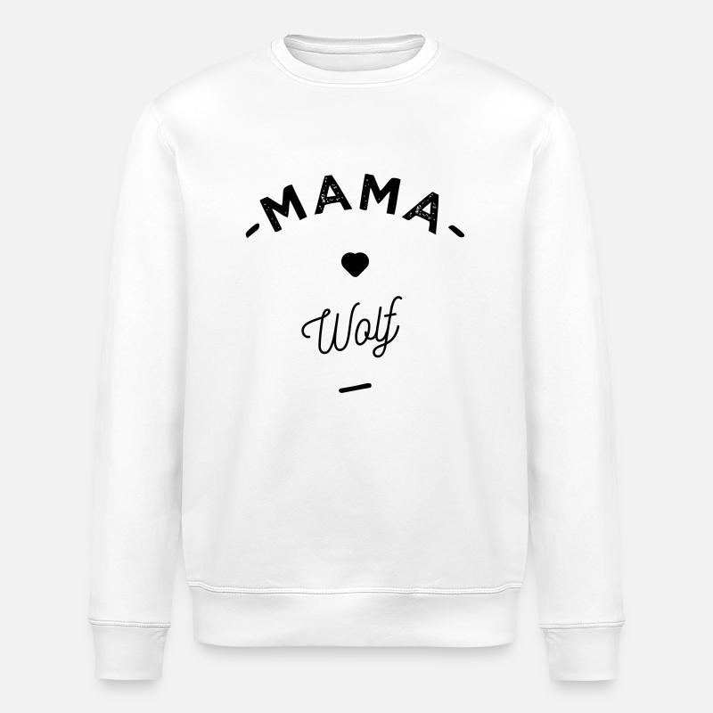Mama wolf - - Sweat bio ROLLER Stanley/Stella Unisexe - blanc
