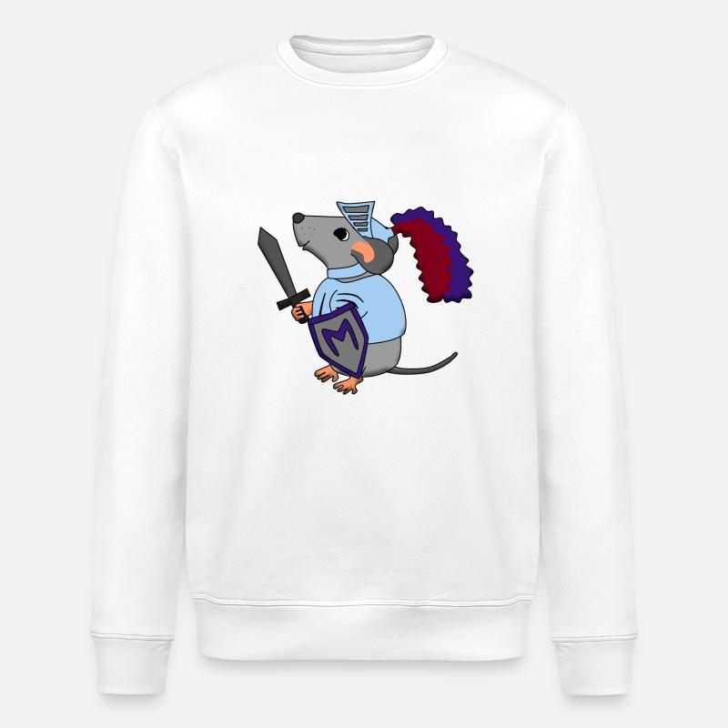 Rittermaus - Stanley/Stella Unisex Bio-Sweatshirt ROLLER - Weiß
