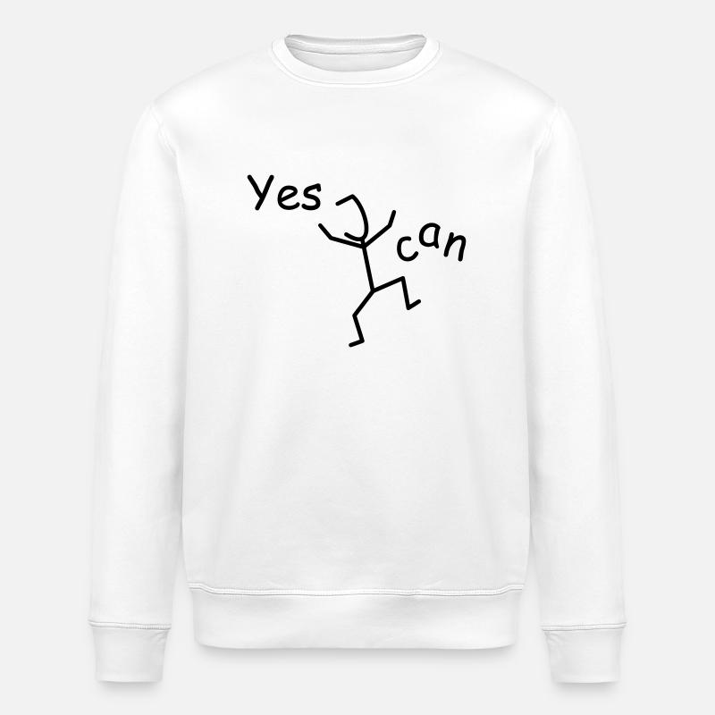 Yes I Can - Sweat bio ROLLER Stanley/Stella Unisexe - blanc