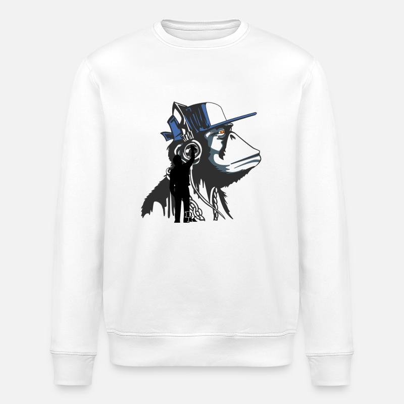 Graffiti ist Kunst von dk - Stanley/Stella Unisex Bio-Sweatshirt ROLLER - Weiß