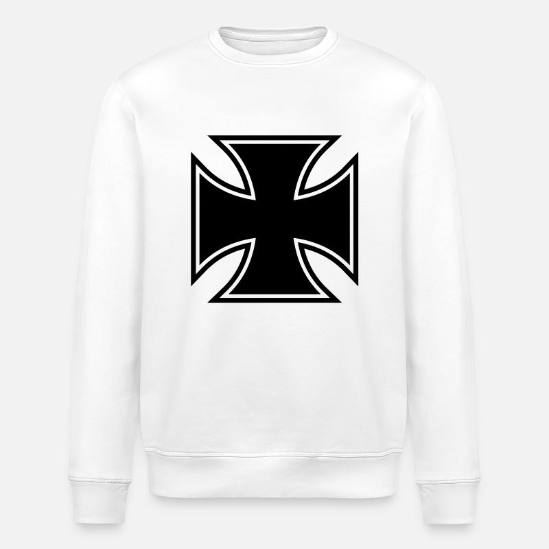 held_kreuz____f1 - Stanley/Stella Unisex Bio-Sweatshirt ROLLER - Weiß
