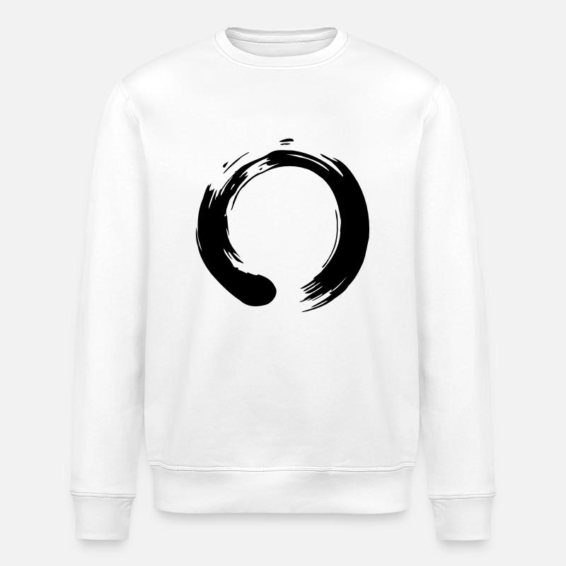 Enso Zen Vector - Stanley/Stella ROLLER Unisex Organic Sweatshirt - white