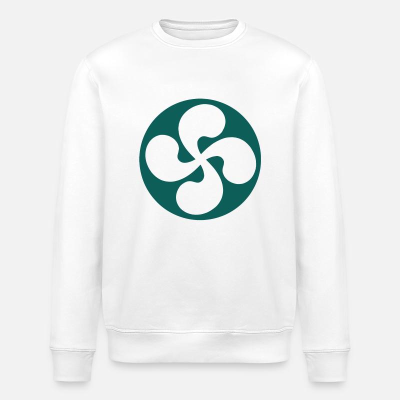 Basque cross extruded - Stanley/Stella ROLLER Unisex Organic Sweatshirt - white