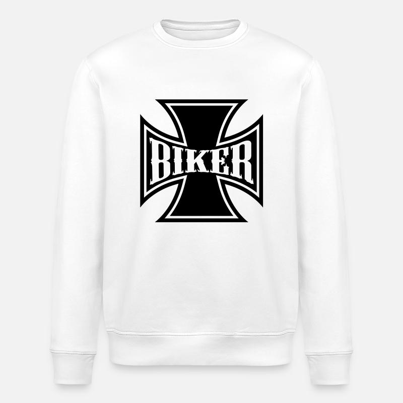 Biker cross - Stanley/Stella Unisex Bio-Sweatshirt ROLLER - Weiß