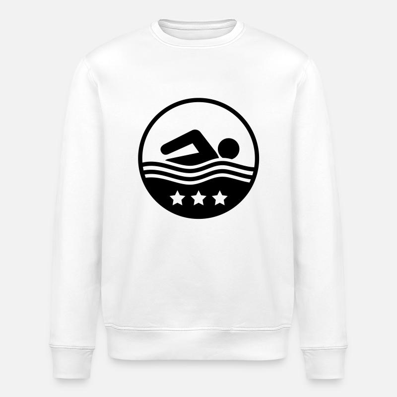 schwimmer__f1 - Stanley/Stella Unisex Bio-Sweatshirt ROLLER - Weiß