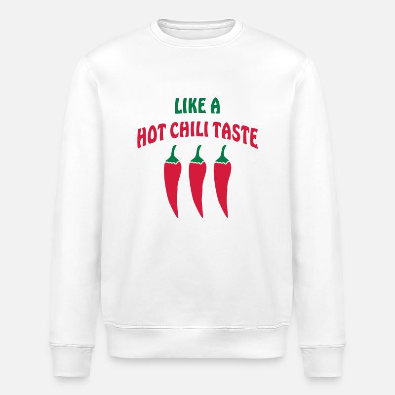 LIKE A HOT CHILI TASTE - Stanley/Stella Unisex Bio-Sweatshirt ROLLER - Weiß