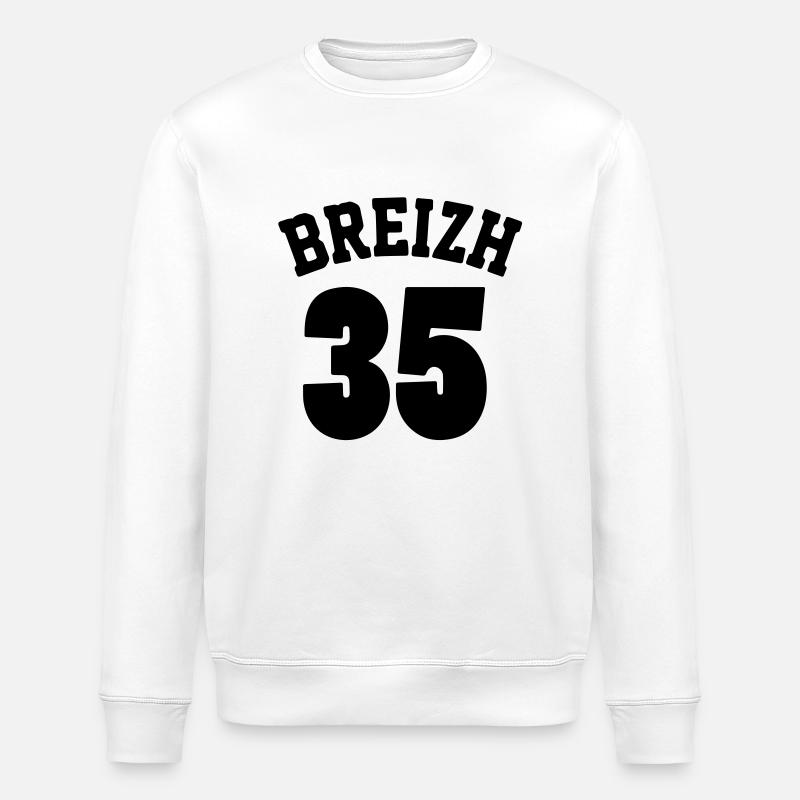 Breizh 35 - Sweat bio ROLLER Stanley/Stella Unisexe - blanc