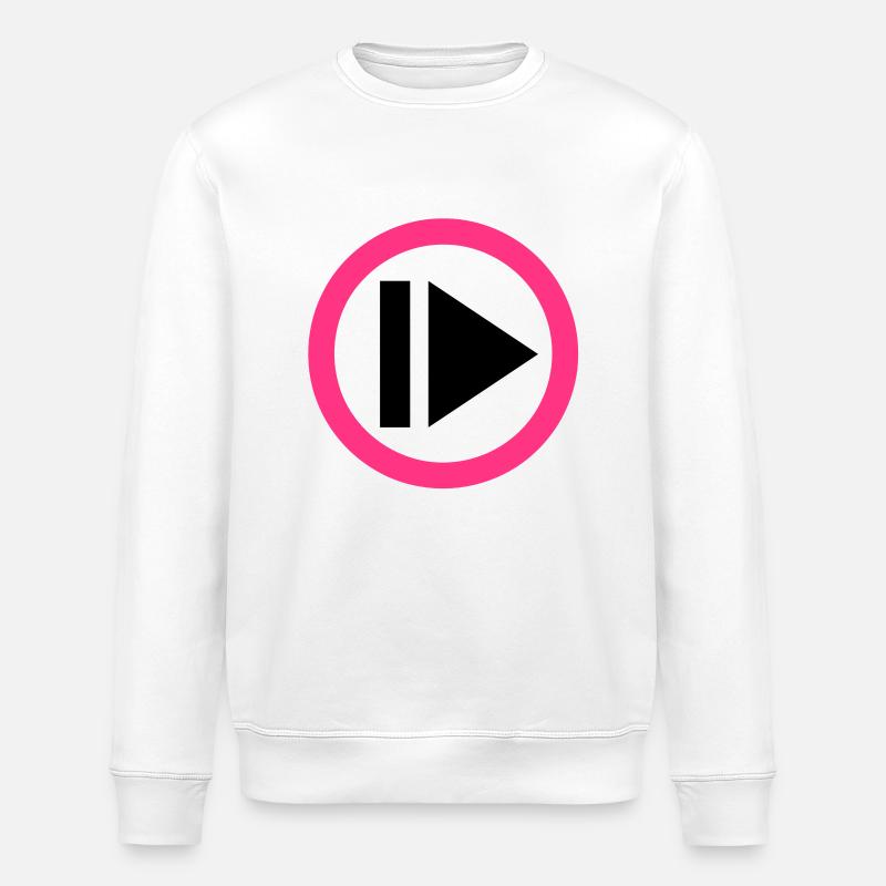 Play button - Sweat bio ROLLER Stanley/Stella Unisexe - blanc