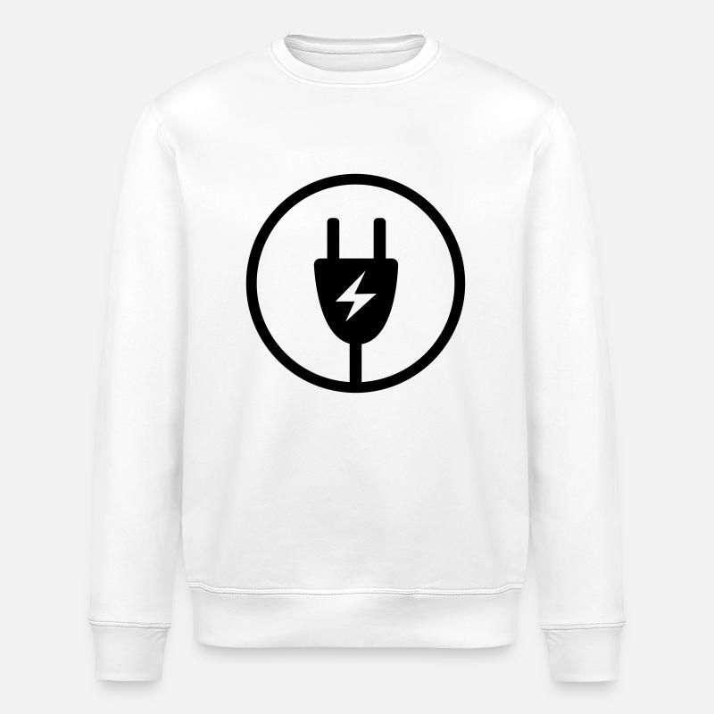 Power plug - Stanley/Stella ROLLER Unisex Organic Sweatshirt - white