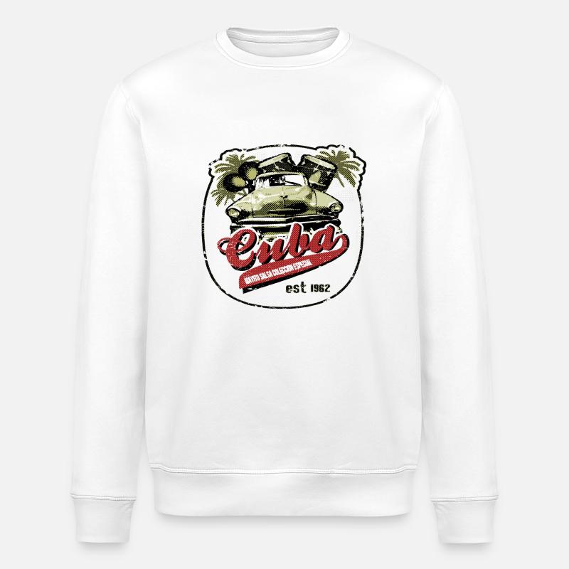 cubasolobraun - Stanley/Stella Unisex Bio-Sweatshirt ROLLER - Weiß