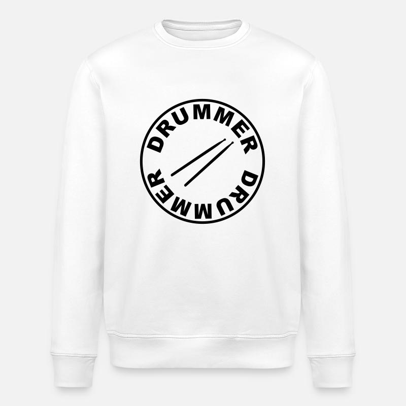 Drummer - around - Stanley/Stella ROLLER Unisex Organic Sweatshirt - white