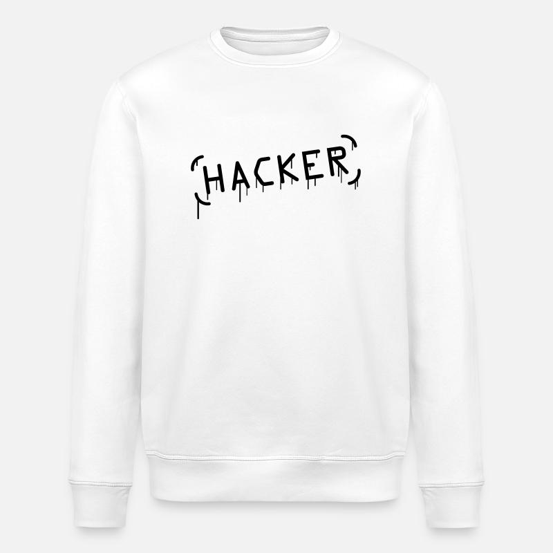 Hacker Graffiti - Sweat bio ROLLER Stanley/Stella Unisexe - blanc