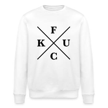 f u c k - Stanley/Stella Unisex Bio-Sweatshirt ROLLER - Weiß - Vorne - Nik (191cm)