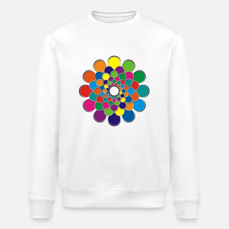 Farbkreis Power Flower - Stanley/Stella Unisex Bio-Sweatshirt ROLLER - Weiß