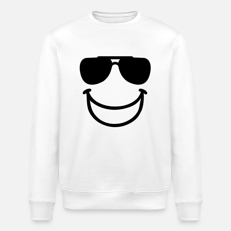 Smiley - Stanley/Stella Unisex Bio-Sweatshirt ROLLER - Weiß