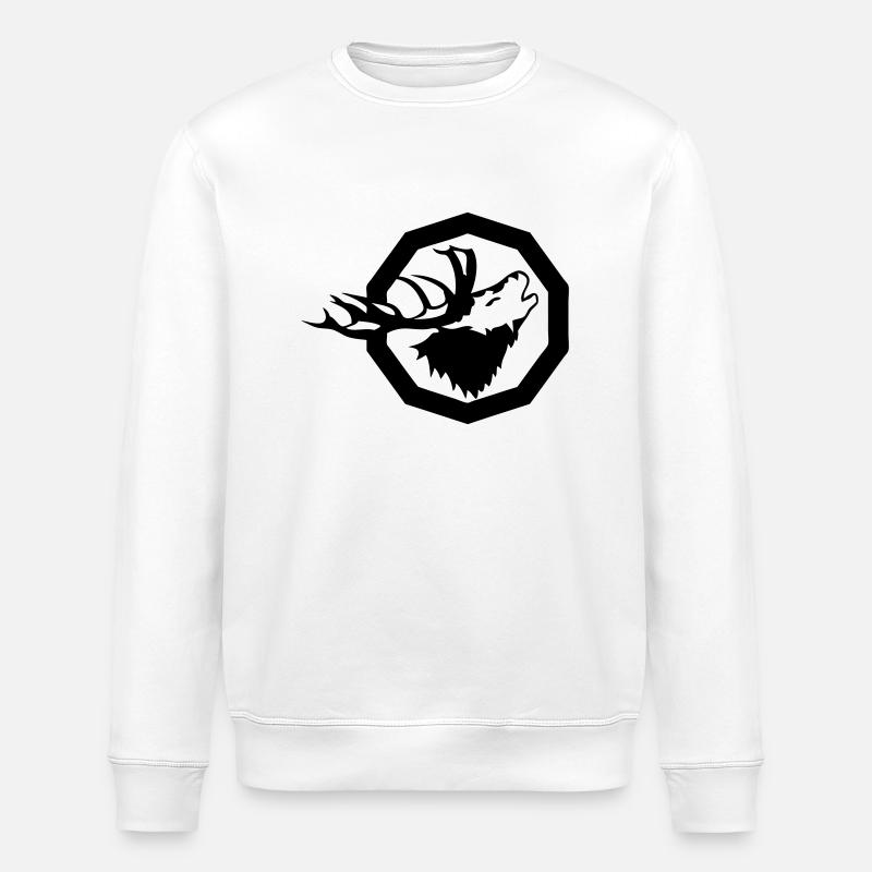 Jagd Logo Hirsch - Stanley/Stella Unisex Bio-Sweatshirt ROLLER - Weiß