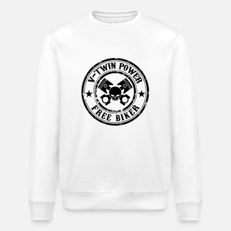 Free Biker design 02 - Sweat bio ROLLER Stanley/Stella Unisexe - blanc