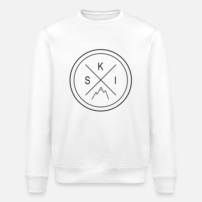 Ski-Mountainlove - Stanley/Stella Unisex Bio-Sweatshirt ROLLER - Weiß