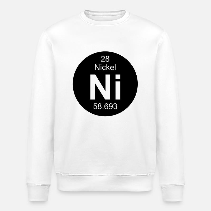 Nickel (Ni) (element 28) - Stanley/Stella ROLLER Unisex Organic Sweatshirt - white