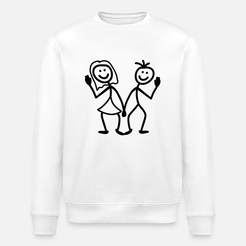 Freundlich Paar - Stanley/Stella Unisex Bio-Sweatshirt ROLLER - Weiß