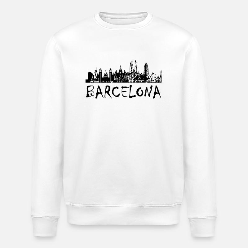 Barcelona - Stanley/Stella Unisex Bio-Sweatshirt ROLLER - Weiß