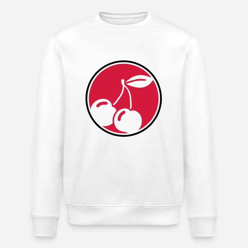 cherry_design_hi2 - Stanley/Stella Unisex Bio-Sweatshirt ROLLER - Weiß