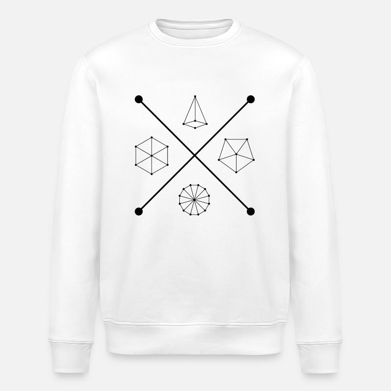 Geometrie - Stanley/Stella Unisex Bio-Sweatshirt ROLLER - Weiß