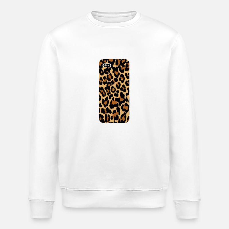 leopard - Stanley/Stella ROLLER Unisex Organic Sweatshirt - white