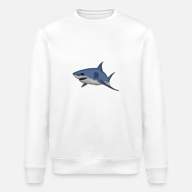 white shark - Stanley/Stella Unisex Bio-Sweatshirt ROLLER - Weiß