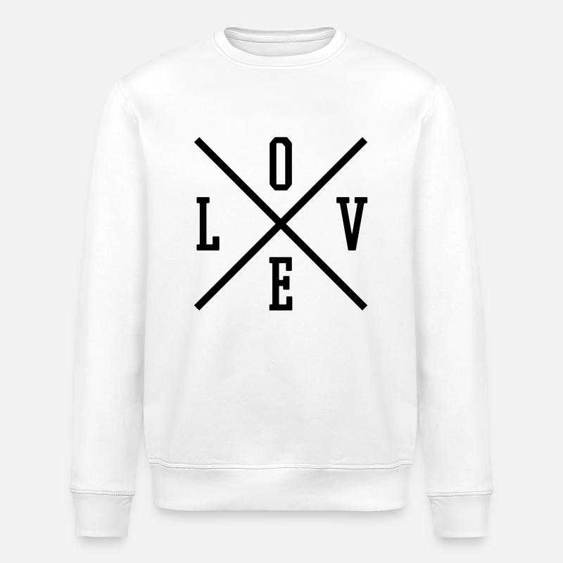 Love Cross - Stanley/Stella ROLLER Unisex Organic Sweatshirt - white