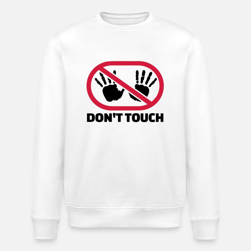 Don't touch - Sweat bio ROLLER Stanley/Stella Unisexe - blanc