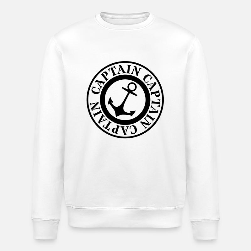 captain capitaine - Sweat bio ROLLER Stanley/Stella Unisexe - blanc