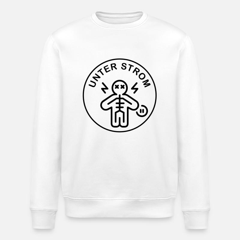 Unter Strom - Stanley/Stella Unisex Bio-Sweatshirt ROLLER - Weiß