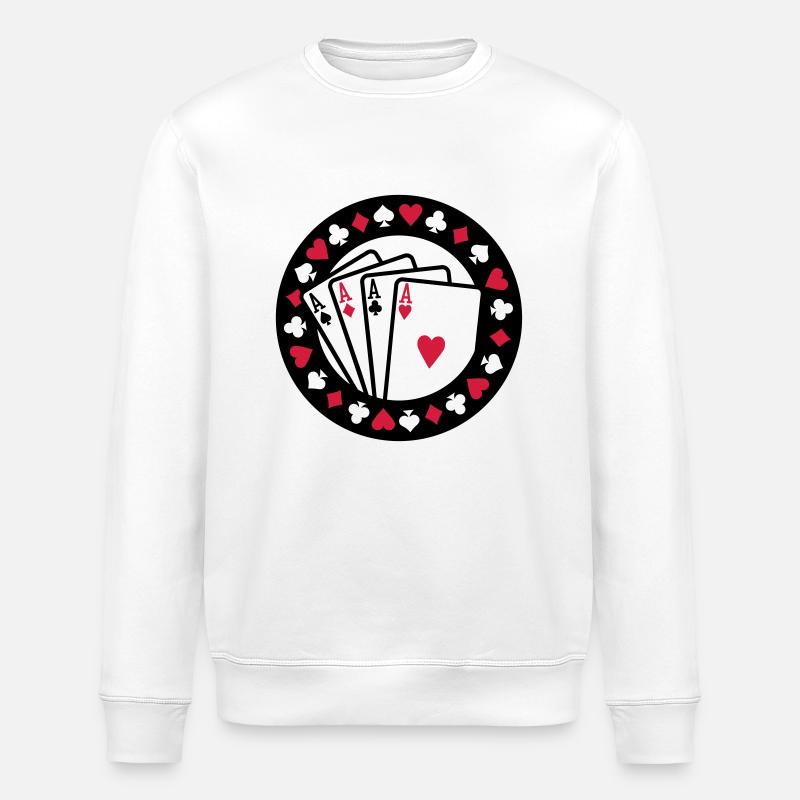 Poker - Stanley/Stella Unisex Bio-Sweatshirt ROLLER - Weiß