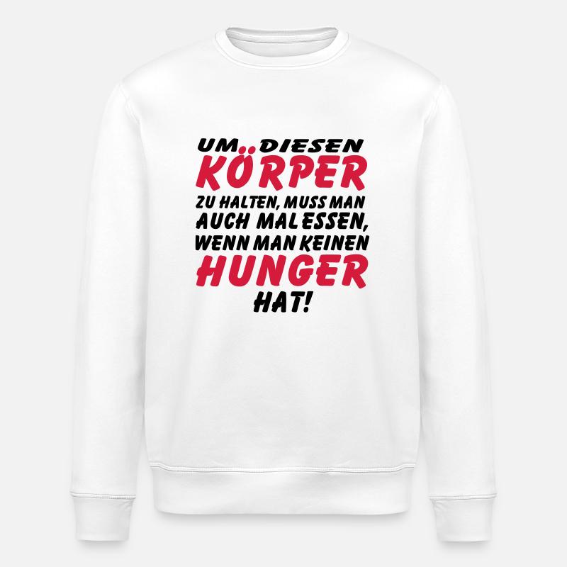 koerper_hunger_vec_2 de anl - Stanley/Stella Unisex Bio-Sweatshirt ROLLER - Weiß
