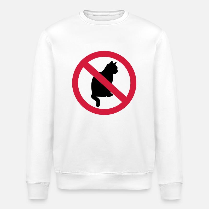 Chat - Sweat bio ROLLER Stanley/Stella Unisexe - blanc