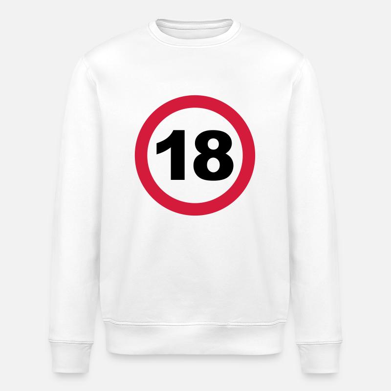 18 Anniversaire - Sweat bio ROLLER Stanley/Stella Unisexe - blanc