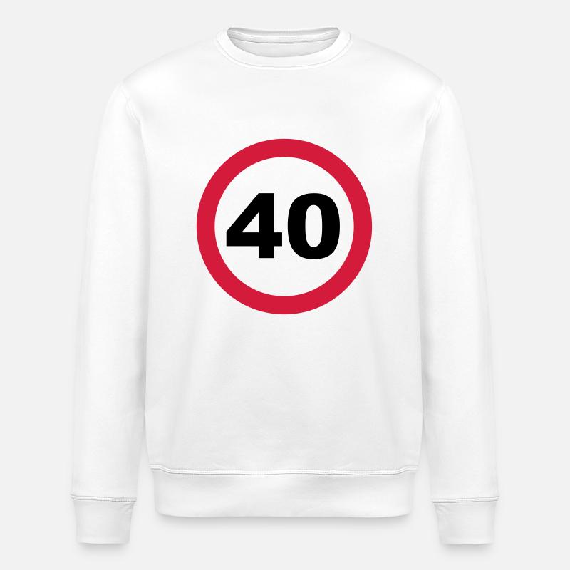 40 Anniversaire - Sweat bio ROLLER Stanley/Stella Unisexe - blanc