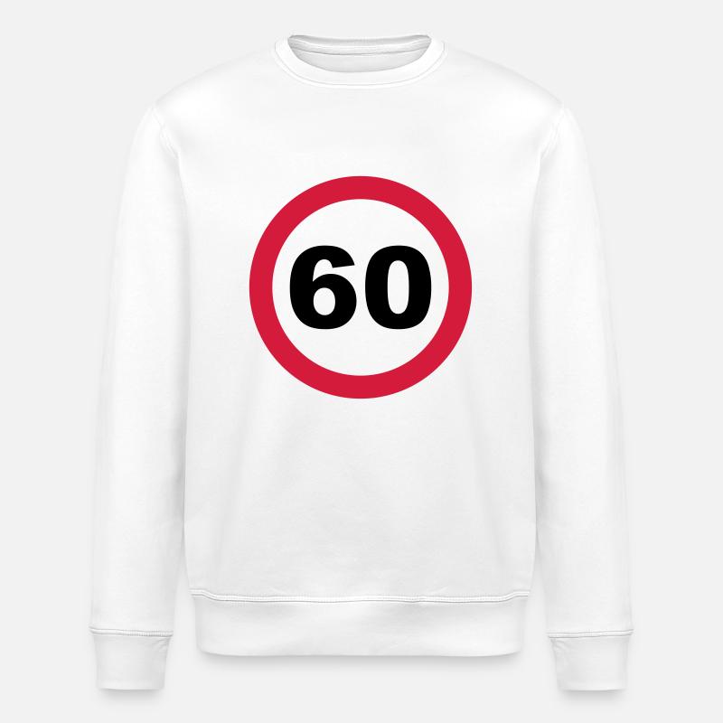 60 Birthday - Stanley/Stella ROLLER Unisex Organic Sweatshirt - white