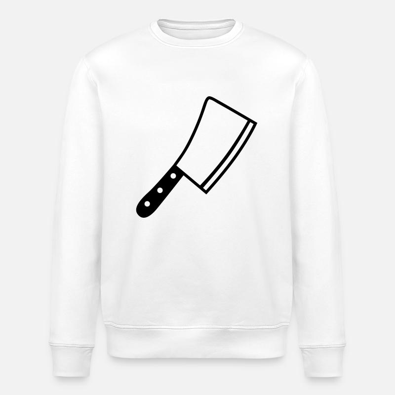 Couteau - Sweat bio ROLLER Stanley/Stella Unisexe - blanc