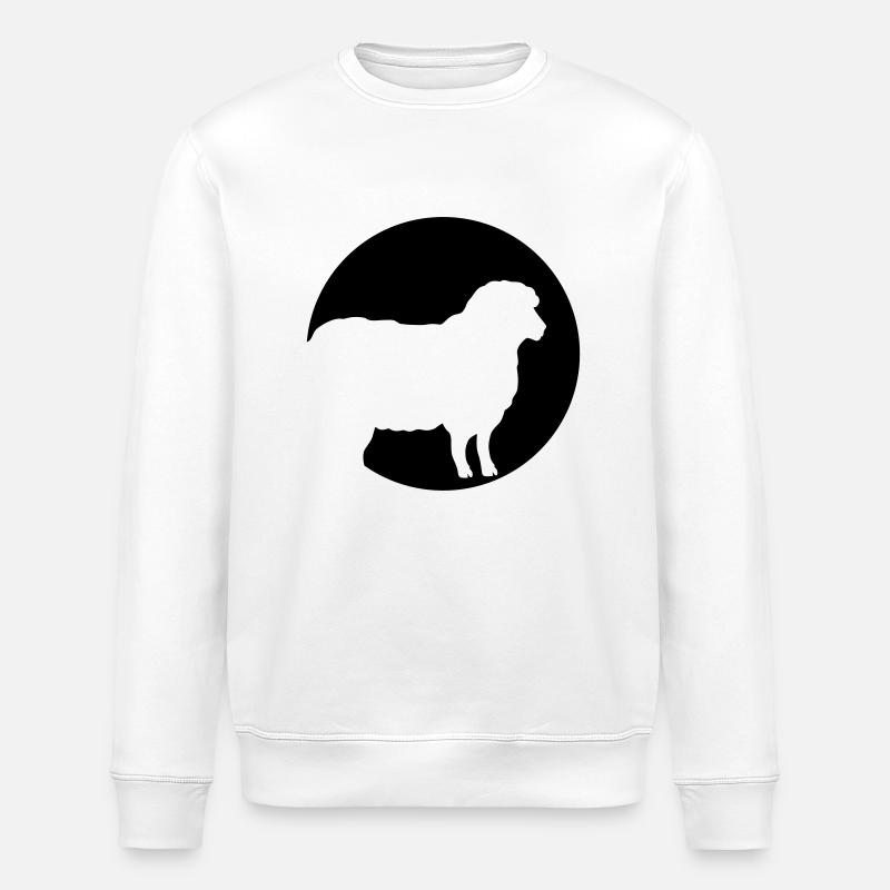 Sheep In Moonlight - Stanley/Stella ROLLER Unisex Organic Sweatshirt - white
