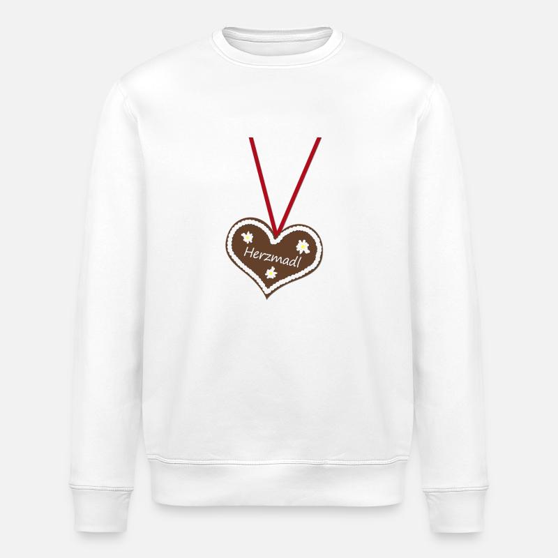 HERZMADL - Stanley/Stella ROLLER Unisex Organic Sweatshirt - white