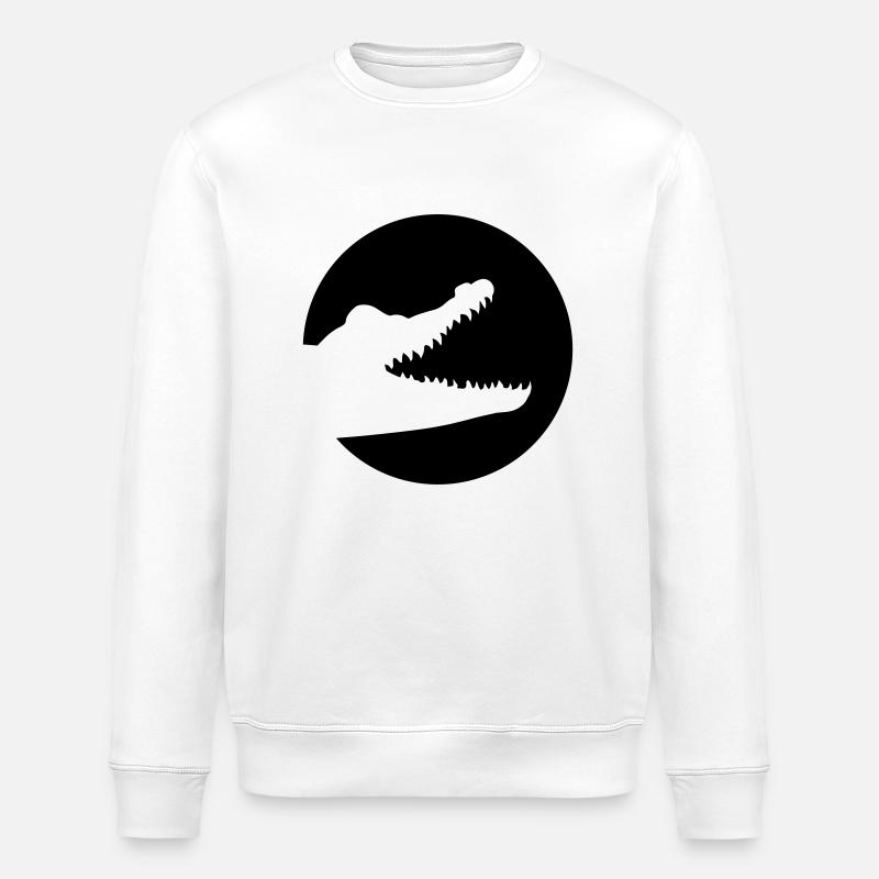 Crocodile - Stanley/Stella ROLLER Unisex Organic Sweatshirt - white