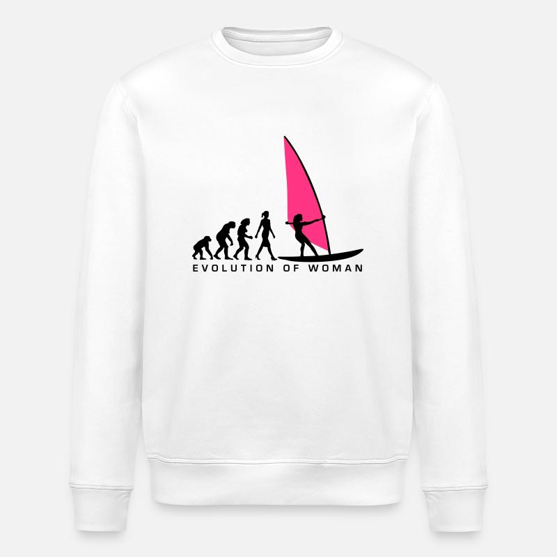 evolution_of_woman_windsurfing_092014_d_ - Stanley/Stella Unisex Bio-Sweatshirt ROLLER - Weiß